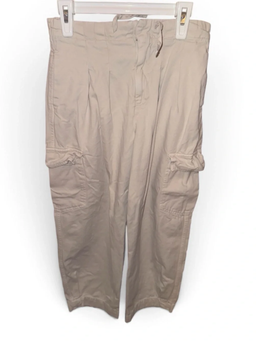 ZARA Kids Girl Beige Cargo Pants Size 11-12 Utility Pants